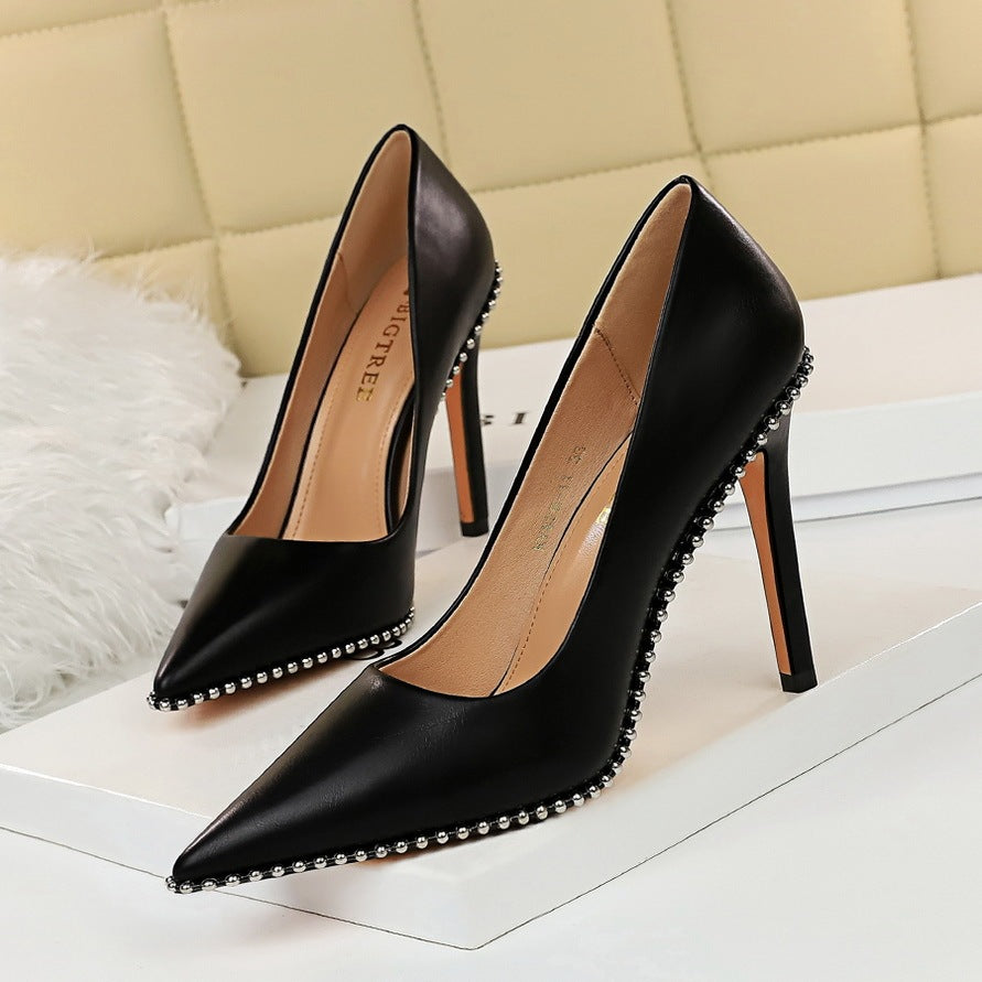 Thin women's high heel shoes