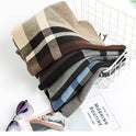 All-match Simple Men's Plaid Warm Scarf