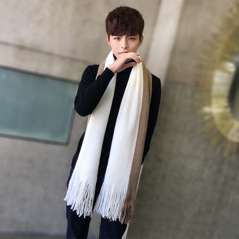 Men's Fashion Versatile Knitting Wool Scarf