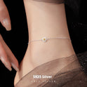 S925 Silver Mori Style Anklet Female Pastoral Style Thin Chain