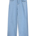 High waist straight trousers