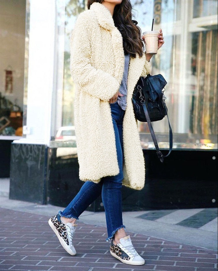 Woolen long coat