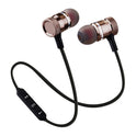 Wireless Bluetooth headset sports running magnetic line control binaural stereo in-ear hanging neck mobile phone universal answering