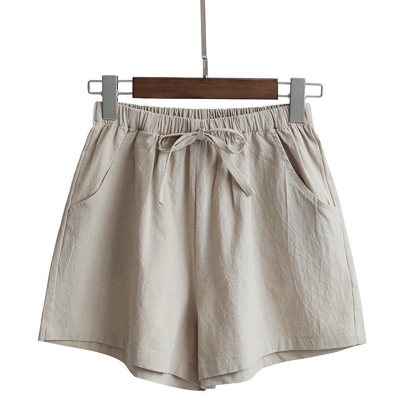 Women's cotton and linen shorts