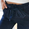 European and American new fashion wild waist cropped pants