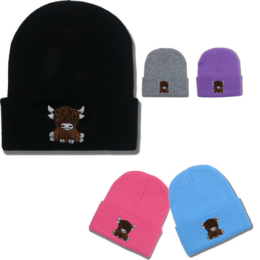 Cartoon Long Hair Yak Knitted Hat Autumn And Winter Warm Wool