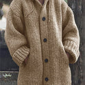 Mid-length sweater new cardigan hooded jacket