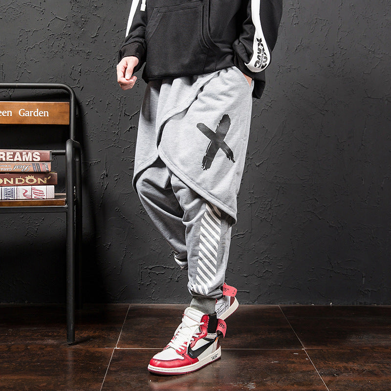 Japanese Hip-Hop Trend Printing Casual Pants Men