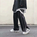 Wide leg pants split sweatpants