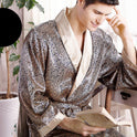 Men's silk nightgown summer