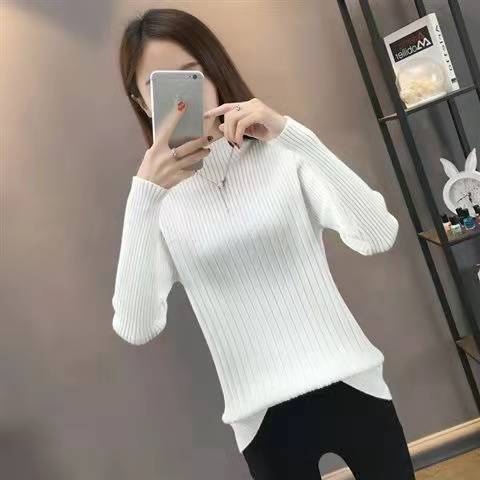 Half Turtleneck Slim Slimming Knitted Sweater