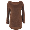 Solid color long-sleeved women's sweater tops Europe and the United States big plush