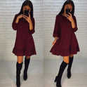 Ruffled Lantern Sleeve Dress