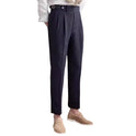 New Summer Men's High Waist Straight Casual Suit Pants