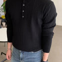 Men's Half-high Collar Button Sweater