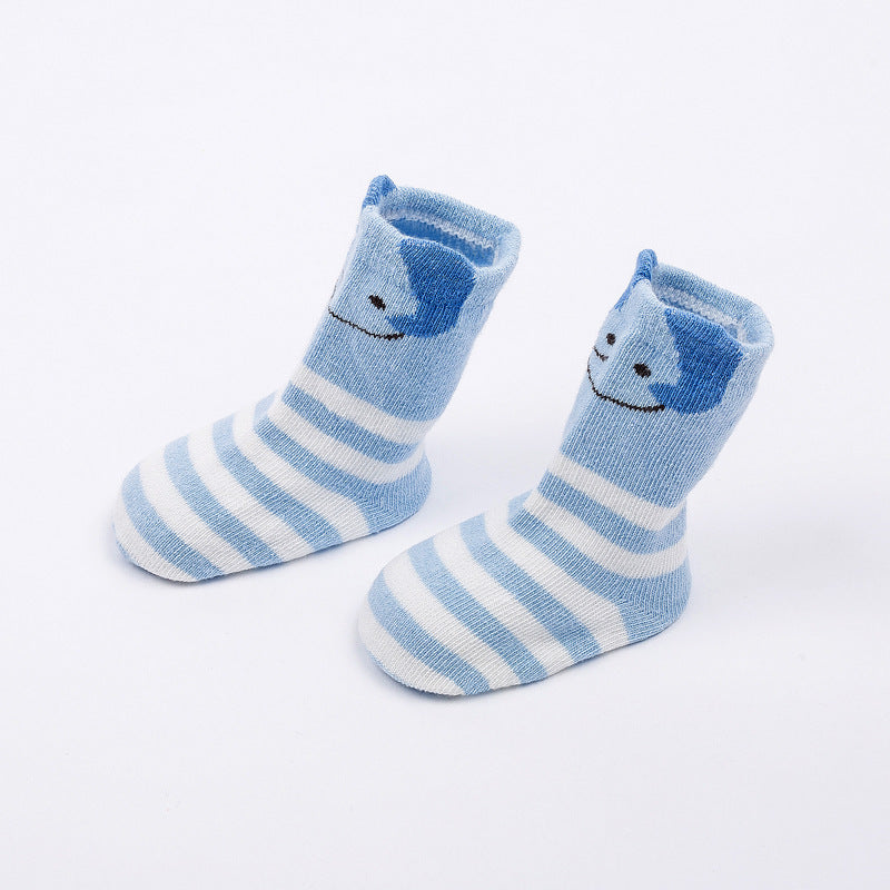 Three-Dimensional Striped Animal Children's Socks