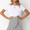 Fashion ruffled lace irregular skirt