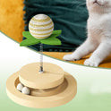 Cat Toy Springs Natural Sisal Scratching Pad Kitten Interactive Toy With Ball Track Spring Ball Automatic Cat Toy For Indoor