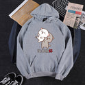 Couple Korean Loose Printed Letters Hooded Pullover Sweater