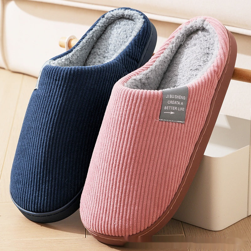 Home Indoor Wear-resistant Non Slip Cotton Slippers