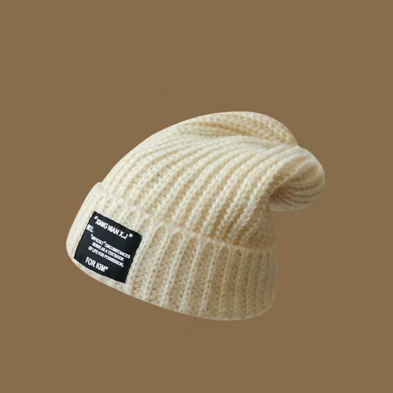 Big Face Makes Face Look Smaller Woolen Cap Warm Female