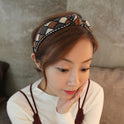 Embroidered diamond knotted headband