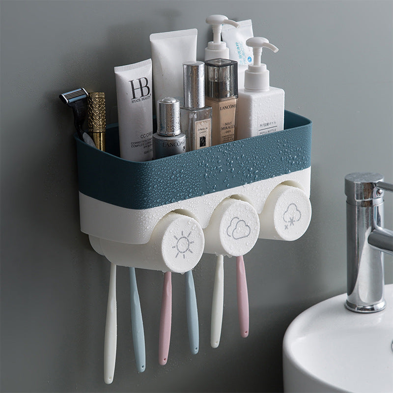 Wall toothbrush rack