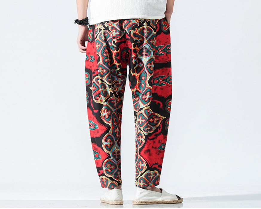 Chinese style small foot lantern nine pants