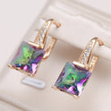 European And American Fashion Color Zircon Earrings For Women