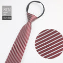 Black Men's Tie Striped Blue Business Tie Lazy Zip Tie In Stock Wholesale Pull Peels