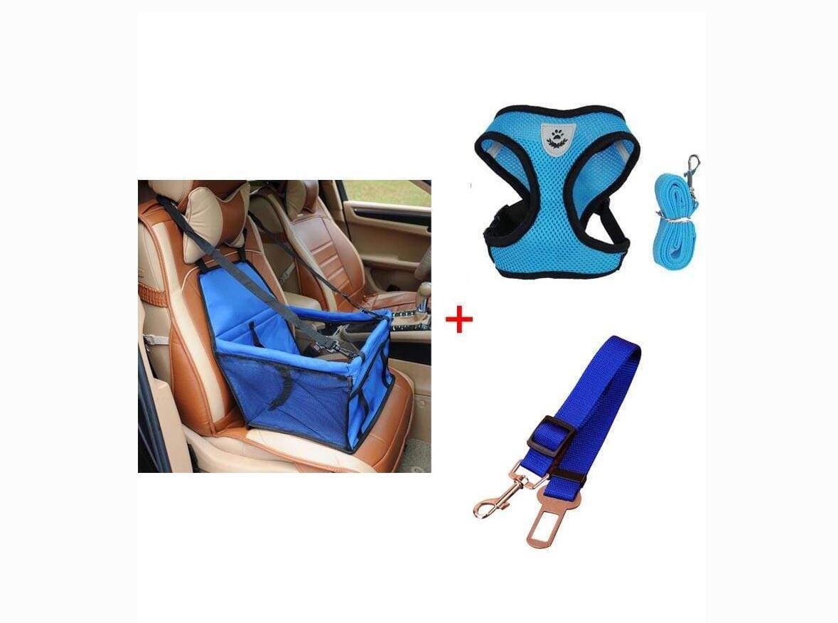 Luxury Pet's Safety Car Seat Carrier  Premium Harness & Leash set  Car Safety Belt