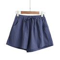 Women's cotton and linen shorts