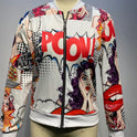 Ebay Baseball Zipper Digital Head Print Jacket