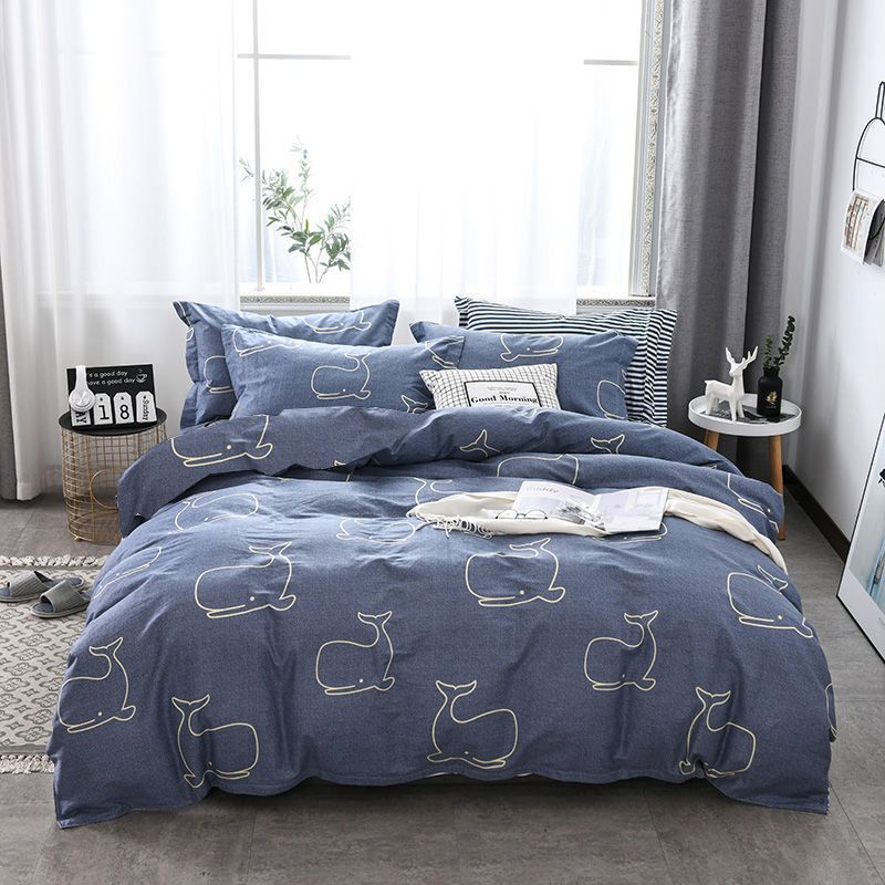 Skin-friendly Quilt Cover Brushed One-piece Double Duvet Cover Bed