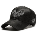 Deer Head Embroidery Men's Outdoor Couple Peaked Cap