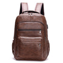 New PU Casual Large Capacity Multi-functional Retro Leather Backpack