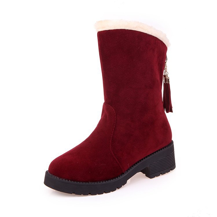 Women's Velvet Warm Student Martin Boots