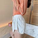 Solid color wild high waist casual hot pants