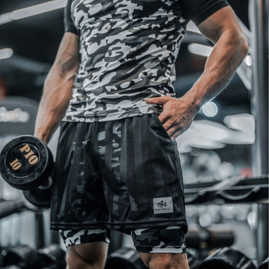 Men's Double-layer Anti-exposure Fitness Shorts