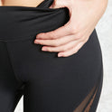 European and American stitching mesh yoga pants