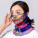 Thin mesh small silk scarf