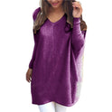 European and American fashion autumn V-neck long-sleeved women's thin sweater