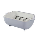 Creative Double-layer Square Flip Drain Basket Kitchen Dishwashing Drip Basin