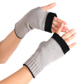 Half Finger Warm Color Wrist Wrap Warm Wool Gloves