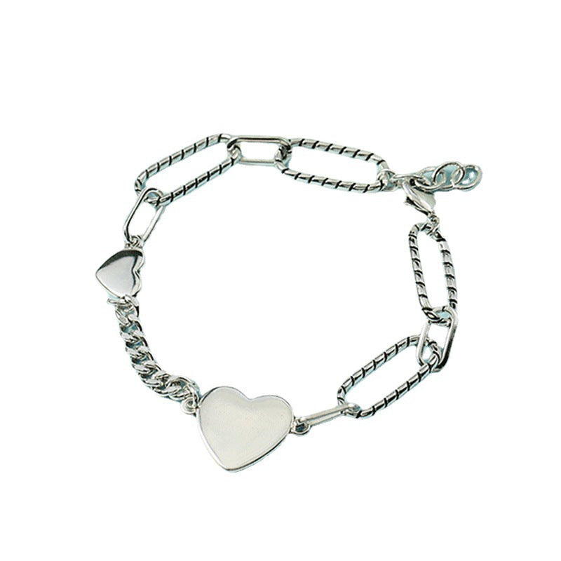 Girly Heart Bracelet Female With Hearts Niche