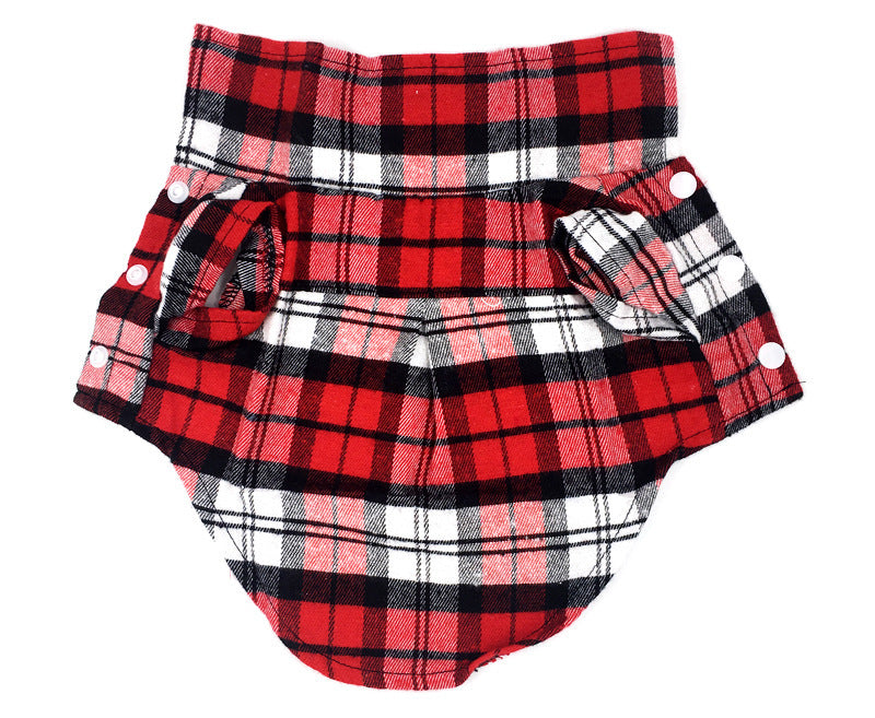 Pet Plaid Shirt Spring And Summer Dog Clothes