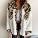 Ladies Fleece Jacket Leopard Print Plush