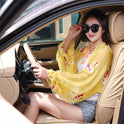 Korean embroidered chiffon sun protection clothing shawl