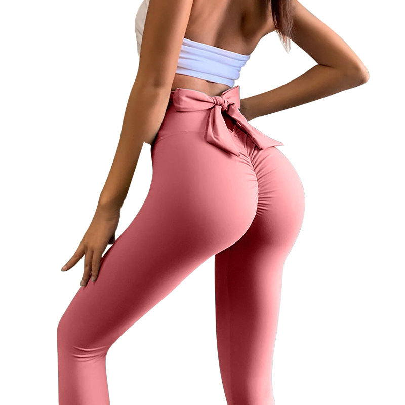 Women's Fashionable Hip-lifting Bow Fitness Trousers