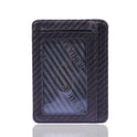 New Fashion Pu Leather Carbon Fiber Wallet Mini Slim Wallets Business Men Credit Card ID Holder with RFID Anti-chief Purse